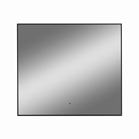 Зеркало с подсветкой прямоугольное 80х70 см в раме черной бесконтактный сенсор Continent Martina Led (ЗЛП4764)