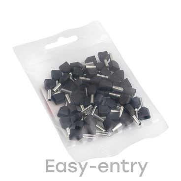 Наконечник штыревой втулочный изолированный EKF PROxima НШВИ-2 8 мм х 1,5 кв. мм двойной (50 шт.)