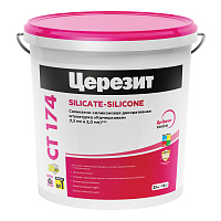 Штукатурка фасадная Церезит CT 174 силикатно-силиконовая камешковая 2 мм 25 кг