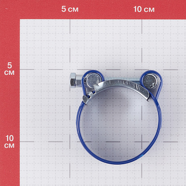 Хомут силовой Hard-Fix 48-51 мм оцинкованная сталь с полимерным покрытием одноболтовый