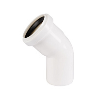 Отвод Ostendorf HTB d50 мм 45° пластиковый белый для внутренней канализации