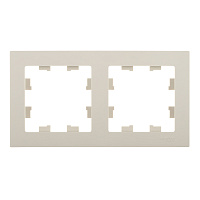 Рамка Systeme Electric AtlasDesign двухместная бежевая (ATN000202)
