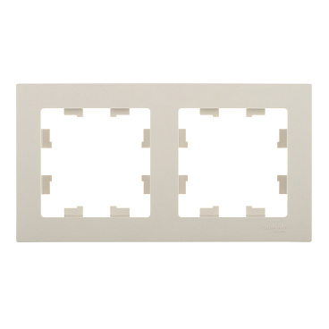 Рамка Systeme Electric AtlasDesign двухместная бежевая (ATN000202)