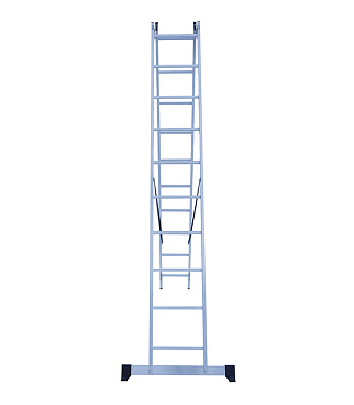 Лестница алюминиевая трансформер двухсекционная 10 ступеней Новая высота бытовая