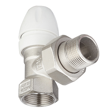 Клапан термостатический угловой Tiemme 3/4 НР(ш) х 3/4 ВР(г) для радиатора (3300022 / 3306N0505)