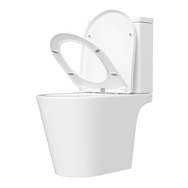 Унитаз-компакт Corsa Deco NX Rimless безободковый с универсальным выпуском с сиденьем дюропласт микролифт белый (TPNX640SR)