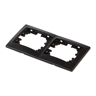 Рамка Lezard Mira двухместная черный бархат (701-4200-147)