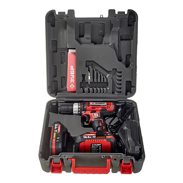 Дрель-шуруповерт аккумуляторная Зубр ДШЛ-145-22 14,4 В 2 Ач Li-Ion 2 АКБ и ЗУ