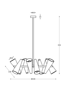 Подвесной светильник Maytoni MOD095PL-10W
