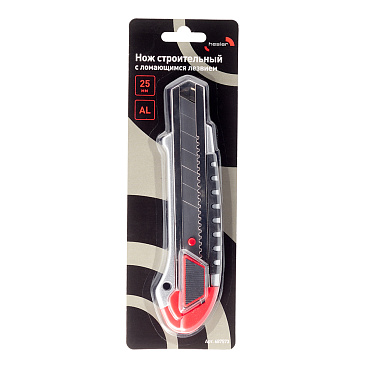Нож строительный Hesler 25 мм с сегментированным лезвием стальной корпус