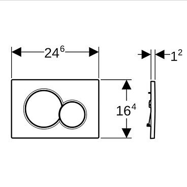 Клавиша смыва для инсталляций Geberit Sigma 01 хром матовый (115.770.JQ.5)