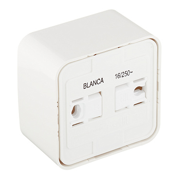 Розетка Systeme Electric Blanca накладная молочная со шторками (BLNRA011112)