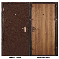 Дверь входная Промет Спец Про левая медный антик - итальянский орех 860х2050 мм
