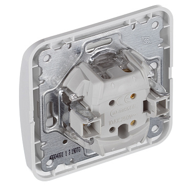 Выключатель Makel Mimoza одноклавишный встраиваемый белый (12001)