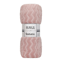 Плед 200х220 см TexRepublic Жаккард микрофибра розовый