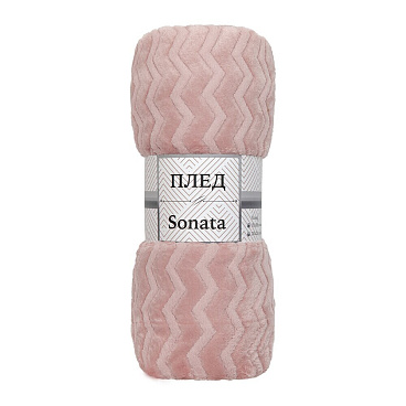 Плед 200х220 см TexRepublic Жаккард микрофибра розовый