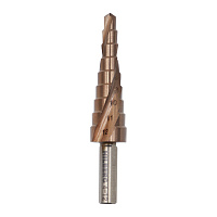 Сверло по металлу ступенчатое спиральное Hilberg 4-12 мм кобальтовое (ST0412)