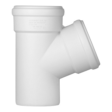 Тройник Ostendorf SKEA d110 мм 67° пластиковый бесшумный для внутренней канализации (335300)
