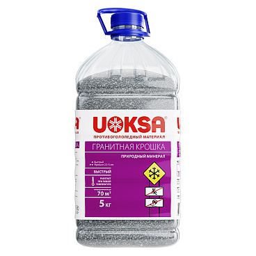 Реагент противогололедный Uoksa -50 °С 5 кг гранитная крошка