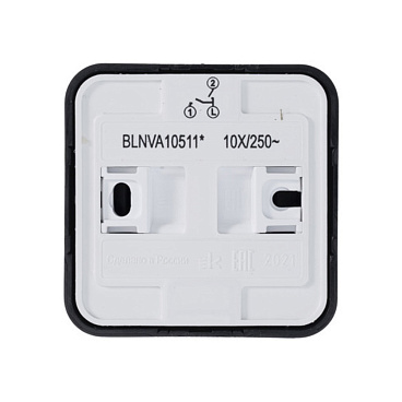 Выключатель Systeme Electric Blanca двухклавишный накладной антрацит с подсветкой (BLNVA105116)