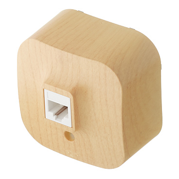 Розетка телефонная Legrand Quteo накладная дерево RJ11 (782274)