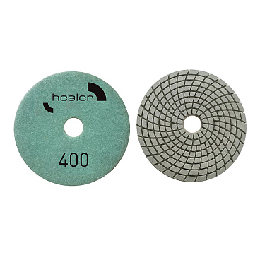 Круг алмазный шлифовальный по камню Hesler гибкий d100 мм P400 для мокрого шлифования (1 шт.)