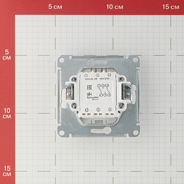 Переключатель Systeme Electric Glossa двухклавишный встраиваемый белый (GSL000165)