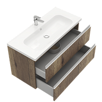 Тумба подв Электра/Electra 100 под умыв-к Creavit Идеал/IDEAL 100, дуб Рока, LE-WCAB-100-222