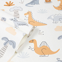 Обои компакт-винил на флизелиновой основе Palitra Simple Dinozavriki SP72068-12 (1,06х10,05 м)