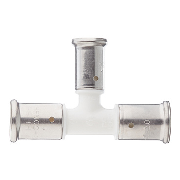 Тройник Henco (10PKW-201620) 20(пресс) х 16(пресс) х 20(пресс) PVDF белый