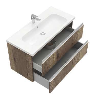 Тумба подв Электра/Electra 100 под умыв-к Creavit Идеал/IDEAL 100, дуб Рока, LE-WCAB-100-222