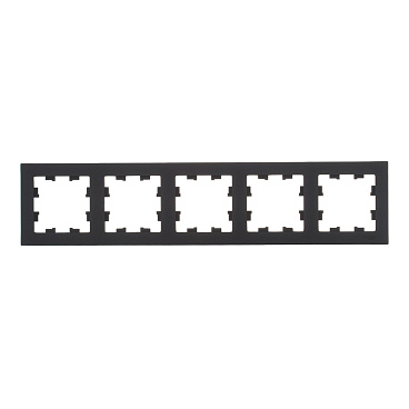 Рамка Systeme Electric AtlasDesign пятиместная карбон (ATN001005)