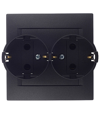 Розетка Simon 15 встраиваемая графит (1590459-038)