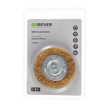 Кордщетка для дрели Debever мягкая радиальная d75 мм (DB80163376)