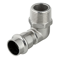Угол Valtec 90° 18 мм х 3/4 НР(ш) нержавеющая сталь (VTi.953.I.001805)