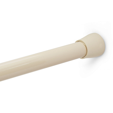 Карниз для ванной 125-230 см телескопический прямой алюминий бежевый
