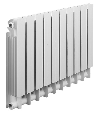 Радиатор биметаллический Global Style Plus 500 мм 10 секций 1" боковое подключение белый