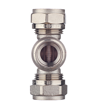 Тройник VALTEC (VTm.333.N.200520) 20 обж(ц) х 3/4 НР(ш) х 20 обж(ц)