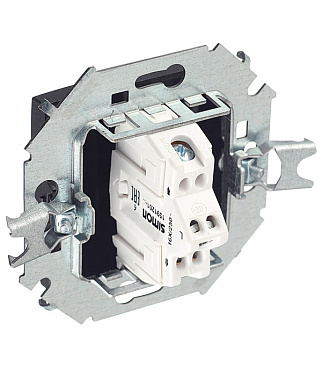 Переключатель Simon 15 одноклавишный встраиваемый графит (1591201-038)