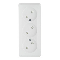 Розетка Systeme Electric Этюд накладная белая со шторками (PA16-010B)