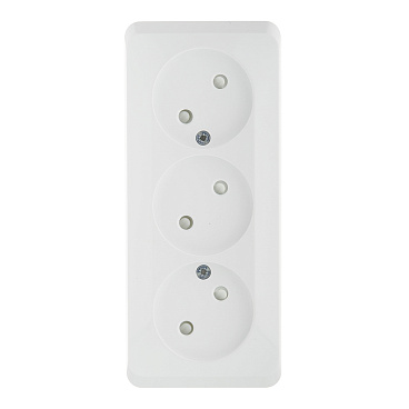 Розетка Systeme Electric Этюд накладная белая со шторками (PA16-010B)