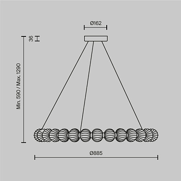 Подвесной светильник Maytoni MOD555PL-L30CH4K