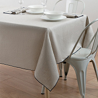 Скатерть Rusby 150х250 см лен бежевый/синий