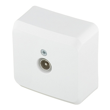 Розетка телевизионная Systeme Electric Этюд накладная белая (TVA-002B)