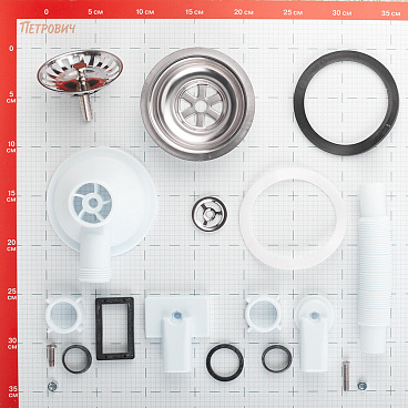 Выпуск для мойки АНИ пласт 3 1/2 с переливом (N305DIY)