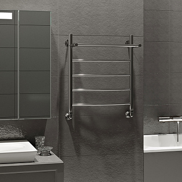 Полотенцесушитель водяной MyFrea MyLondon 600х500 мм лесенка с полкой хром