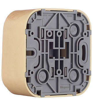 Выключатель Legrand Quteo одноклавишный накладной дерево (782260)