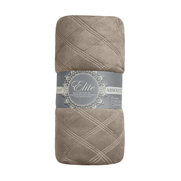 Плед 200х220 см TexRepublic микрофибра бежевый