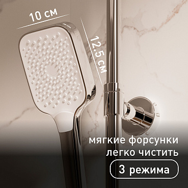 Душевая система Corsa Deco Thermo с верхним душем с лейкой с изливом с термостатом хром (SSFT02-300QQ)