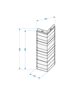 Угол наружный Docke Stein 426х145 мм янтарный